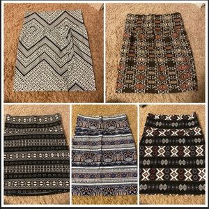 Patterned Pencil Skirts - 5 Pack